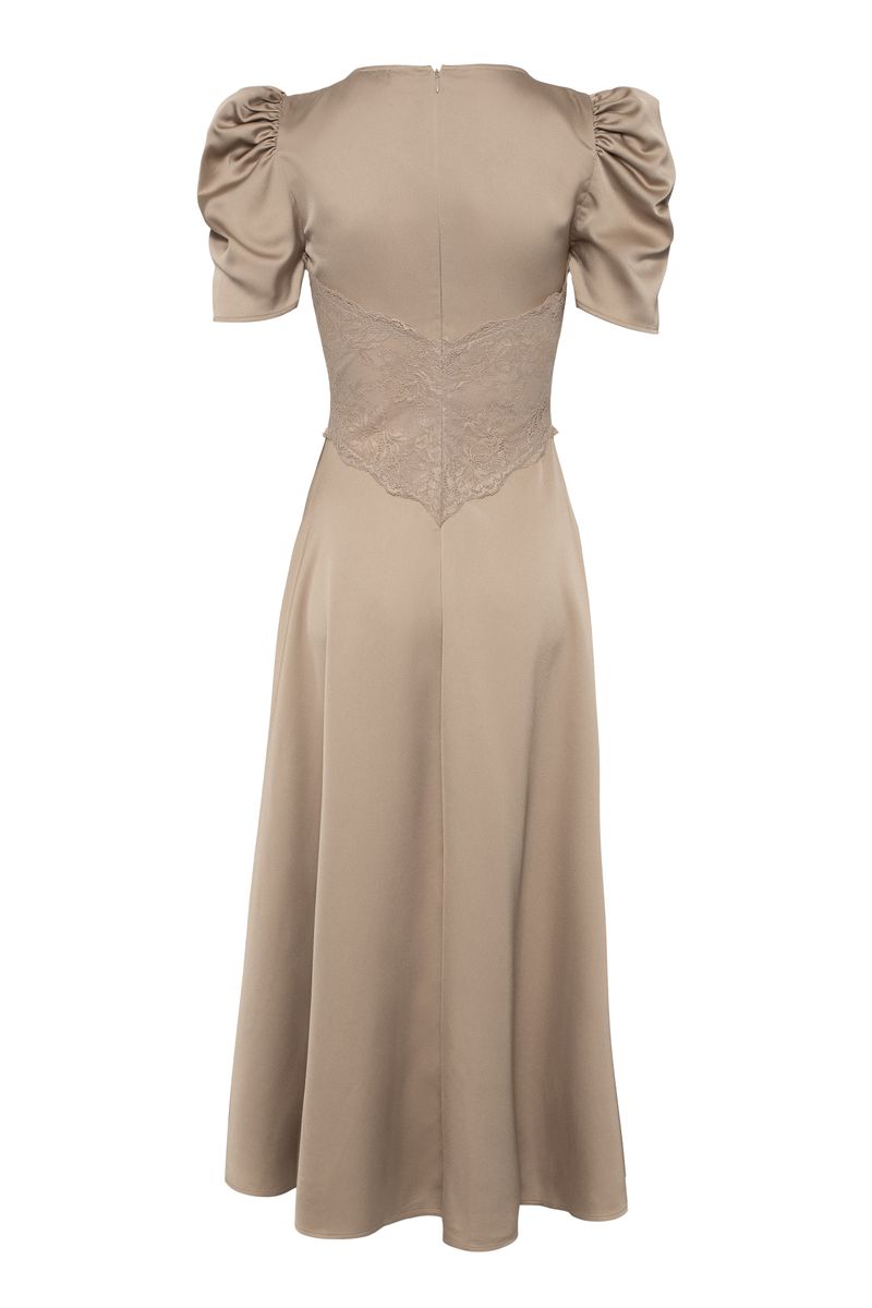 FRANCIS LACE MIDI DRESS Taupe