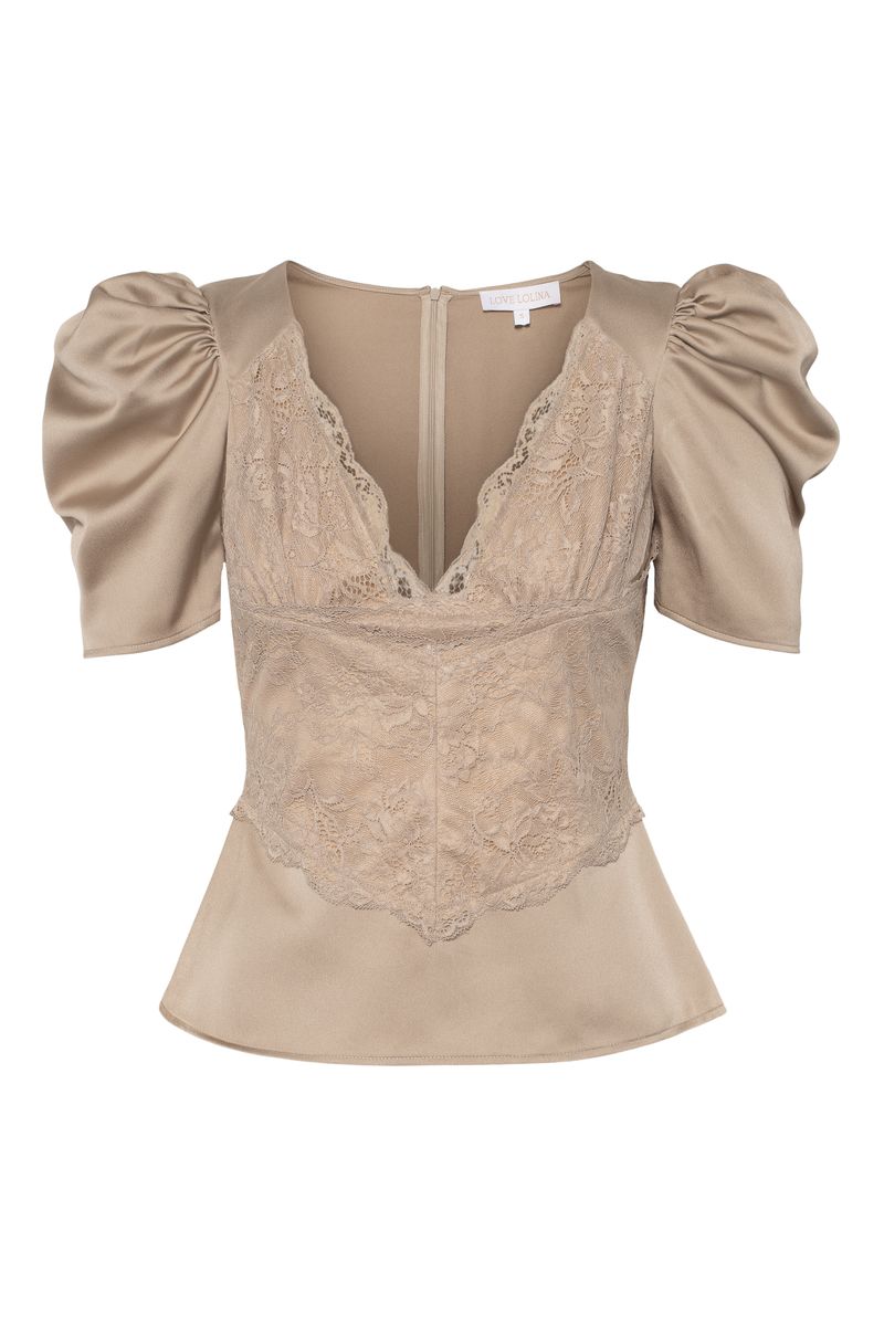 FRANCIS LACE TOP Taupe