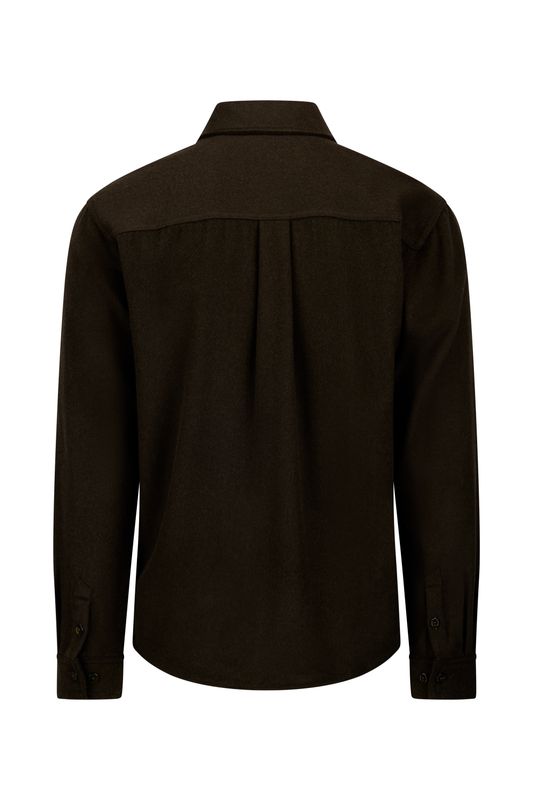 ORAZIO WOOL SHIRT Olivengrønn