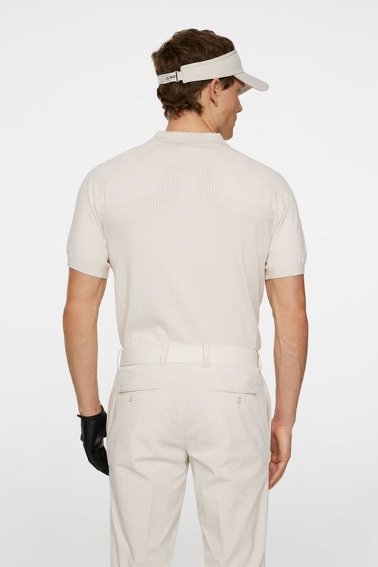 MARTINES KNITTED POLO SHIRT Moonbeam