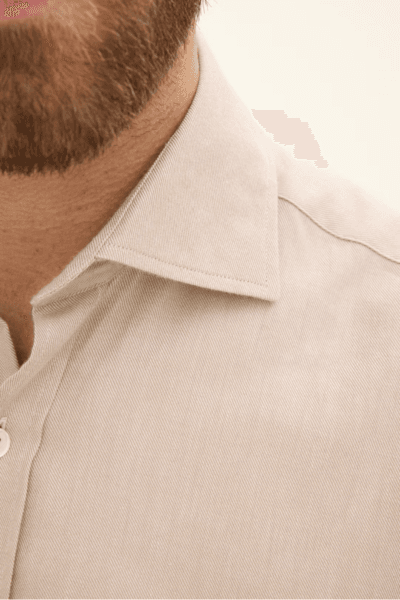 Hovedbilde REG FIT CUT AWAY BRUSHED FLANNEL Light Beige