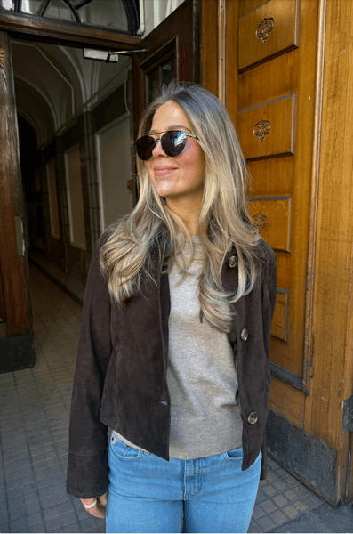 Hovedbilde ALLY SEMSKET SKINNJAKKE Brun