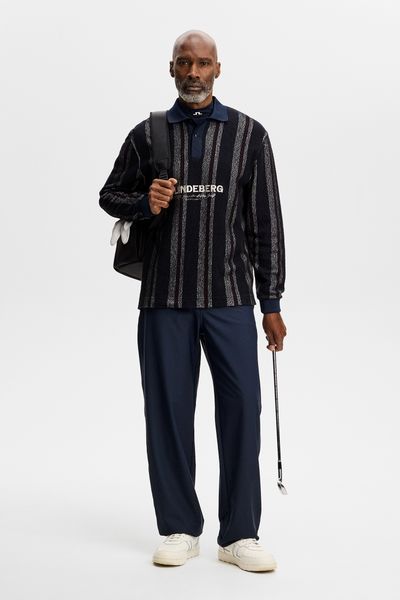 Hovedbilde BERGMAN JACQUARD OVERSIZE POLO Stripe Navy
