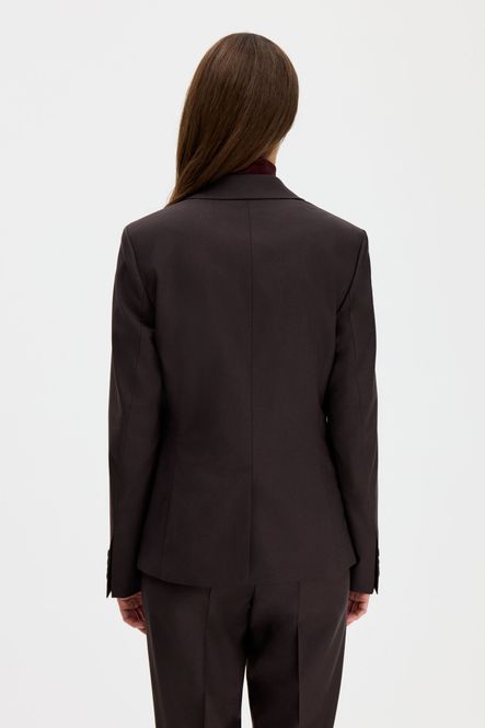 Hovedbilde SASHA COOL WOOL BLAZER Dark Chocolate