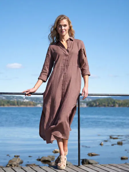 Hovedbilde LEILA MIDI LINEN DRESS Earth