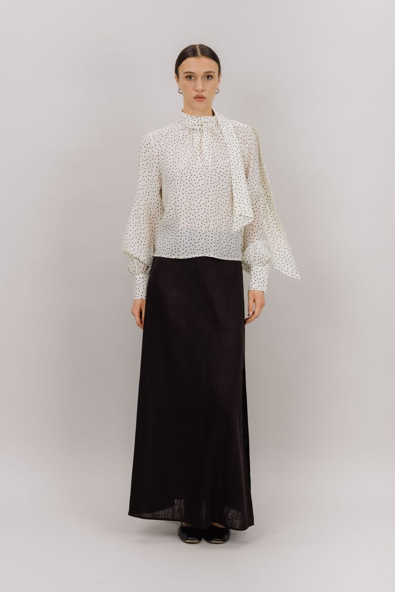 NATACHA BLUSE Hvit Polka Dot