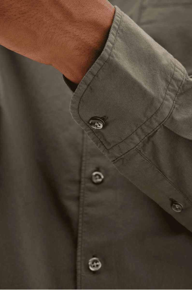 REGULAR FIT TWILLSKJORTE Tree Green