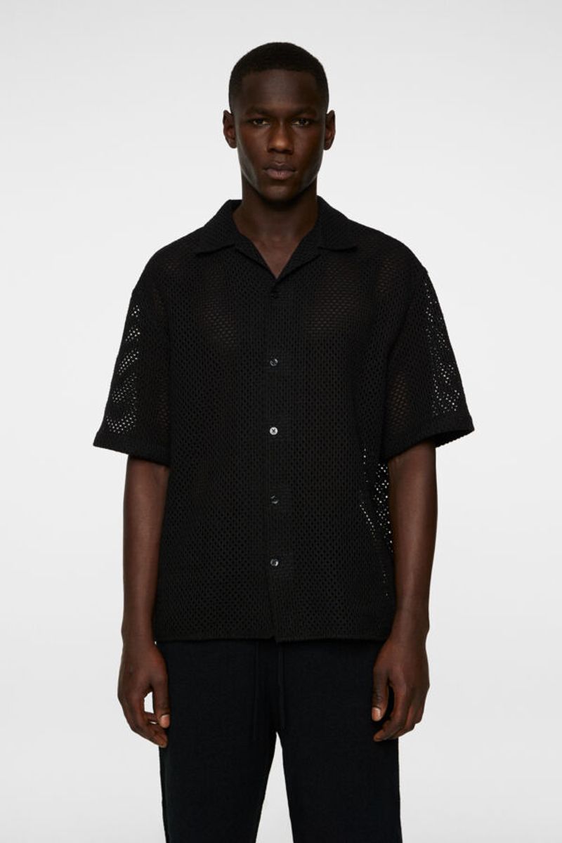 ELLIS CROCHET SHIRT Black