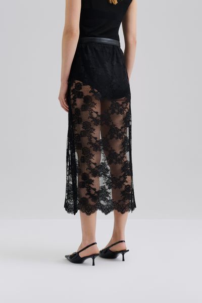 Hovedbilde ALICE SHEER LACE MIDI SKIRT Black