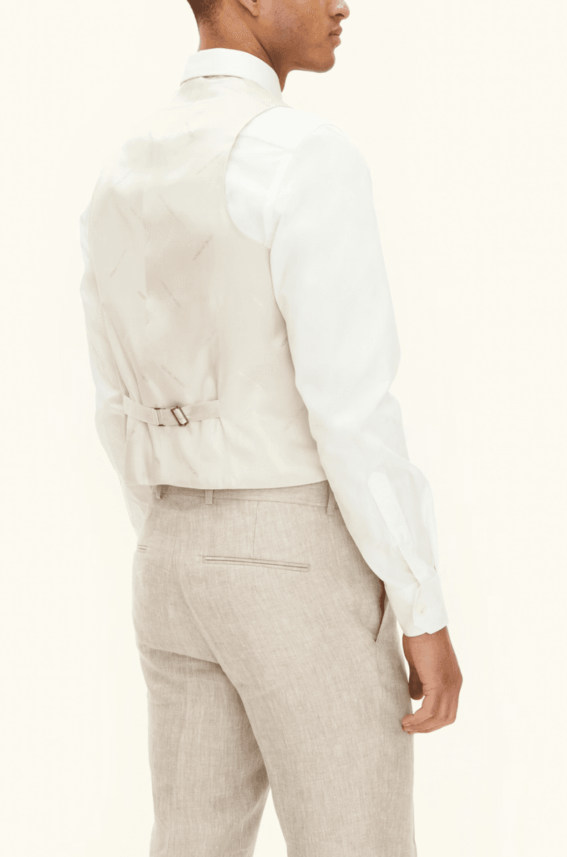 CARLO DRESSVEST I LIN Beige