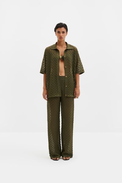 Hovedbilde ALISSA KNITTED PANTS Dusty Olive