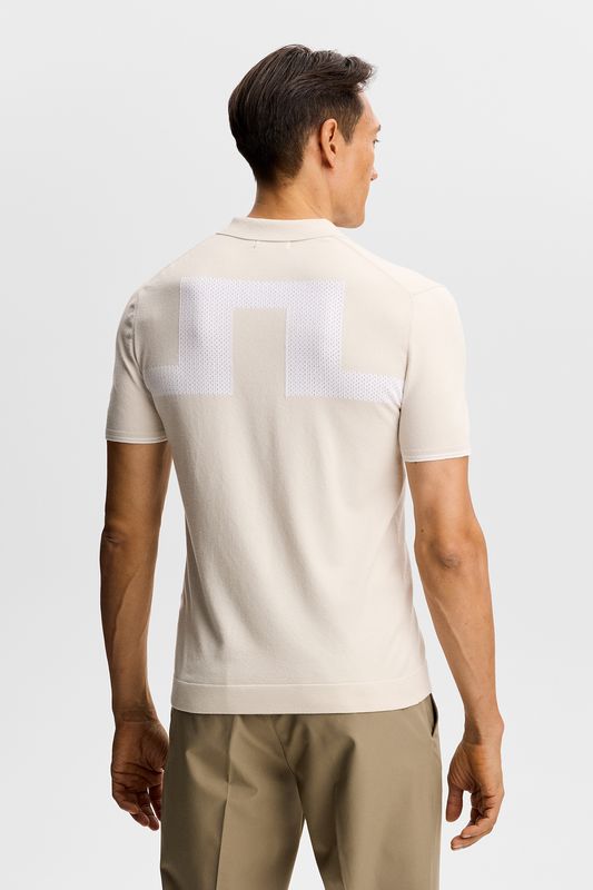 MATHEO KNIT GOLF POLO Moonbeam