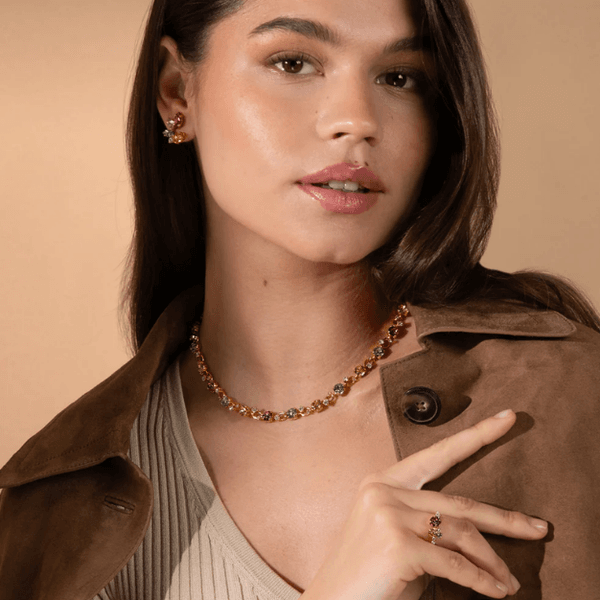 Hovedbilde FAY NECKLACE Gold Autumn Bloom Combo