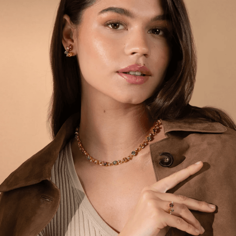 FAY NECKLACE Gold Autumn Bloom Combo