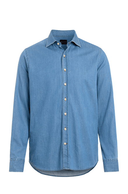 Hovedbilde SLIM FIT CUT AWAY WASHED DENIM SHIRT