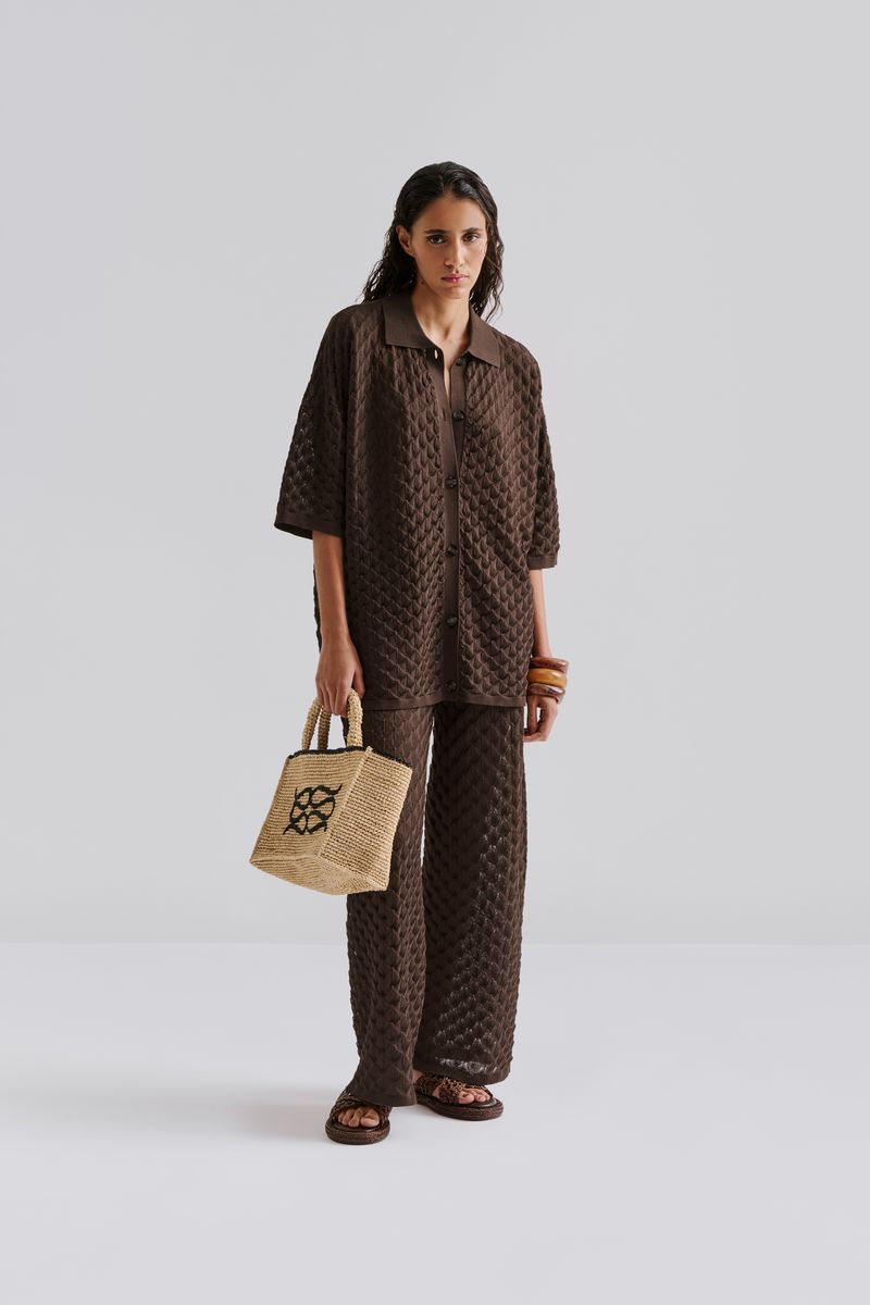 ALISSA KNITTED PANTS Chocolate