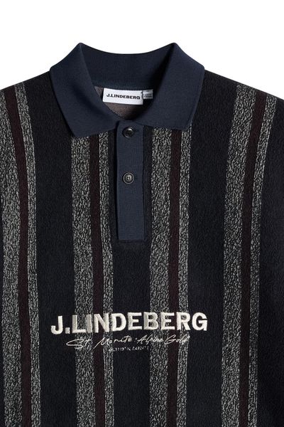 Hovedbilde BERGMAN JACQUARD OVERSIZE POLO Stripe Navy