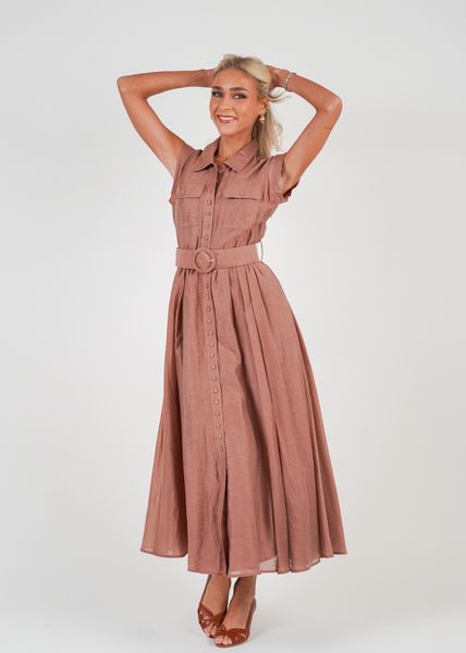 Hovedbilde CALI KJOLE Lys Brun