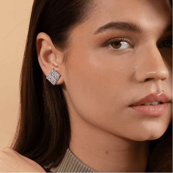 Hovedbilde EVELYNE EARRINGS Rhodium Crystal