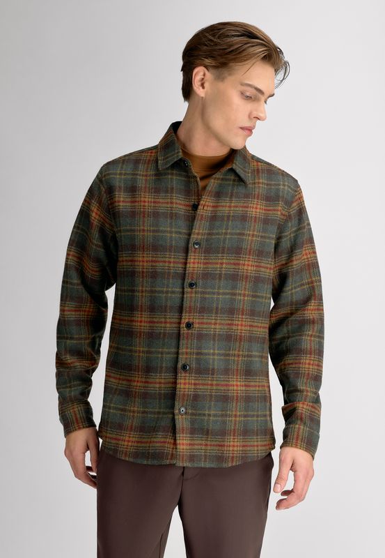 FELIX LS SHIRT Mørk Oliven