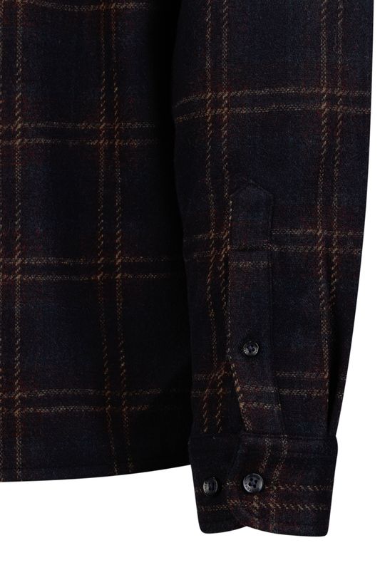 PIERO WOOL SHIRT Navy Check