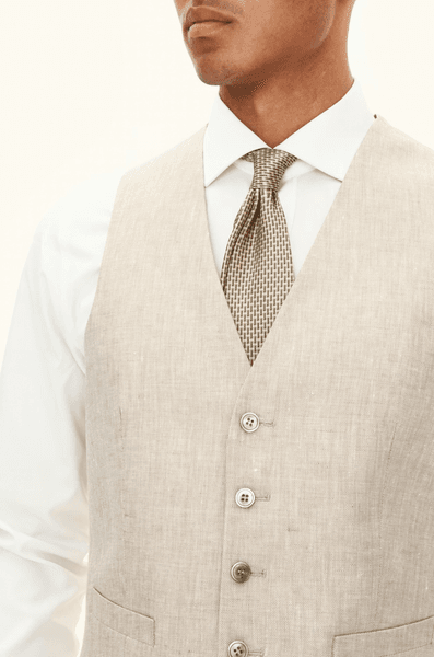 Hovedbilde CARLO DRESSVEST I LIN Beige