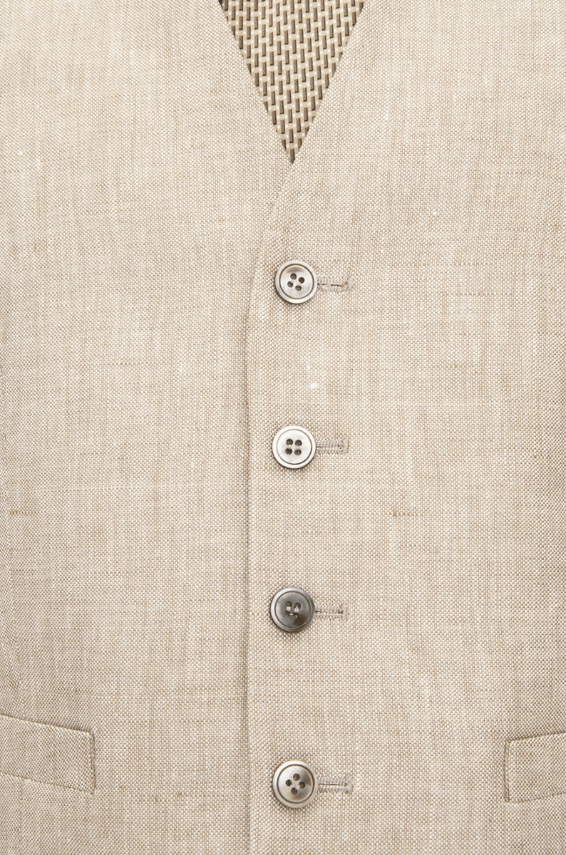 CARLO DRESSVEST I LIN Beige