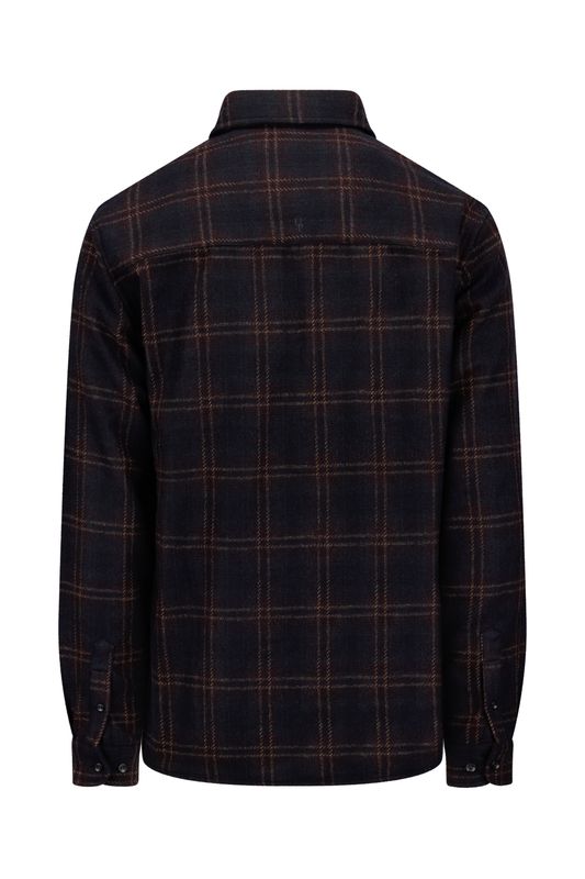 PIERO WOOL SHIRT Navy Check