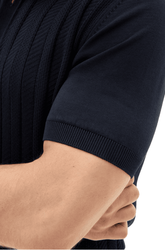 BARTO STRIPE POLOSHIRT Night Blue