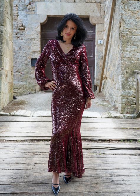 Hovedbilde SCARLETT DRESS Bordeaux