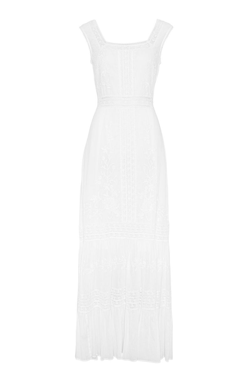 ROSA MAXIKJOLE Hvit