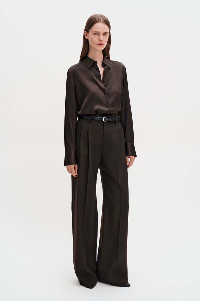 SILK SHIRT Dark Chocolate