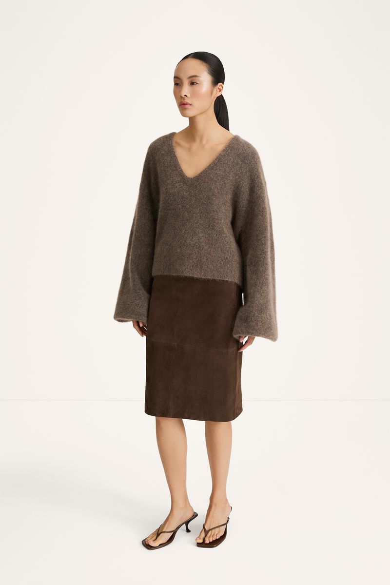 VALERIA SKIRT Pebble Brown