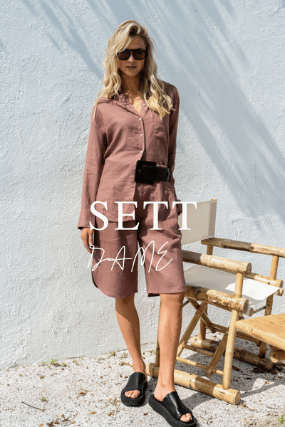 Linsett fra Close to my Heart med skjorte og shorts i støvet rosa