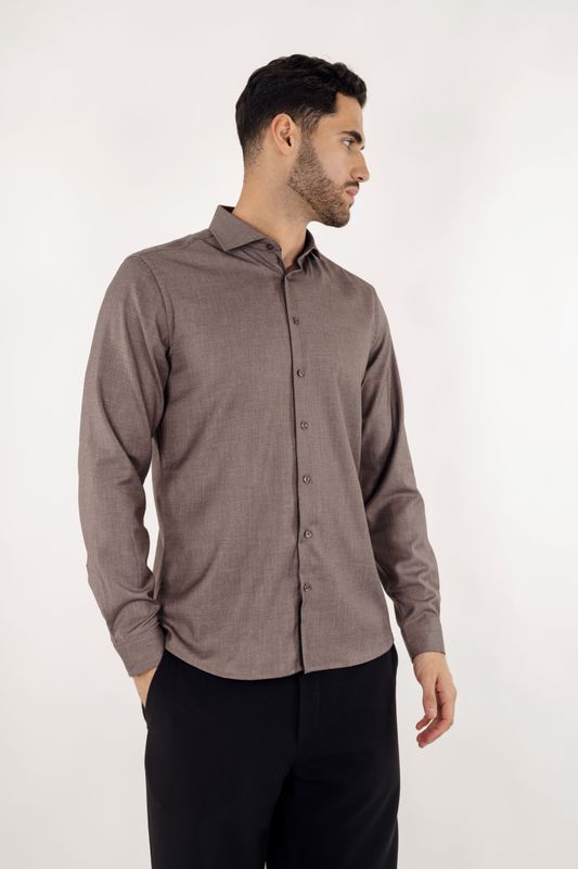 BRIMI LS SKJORTE Brun
