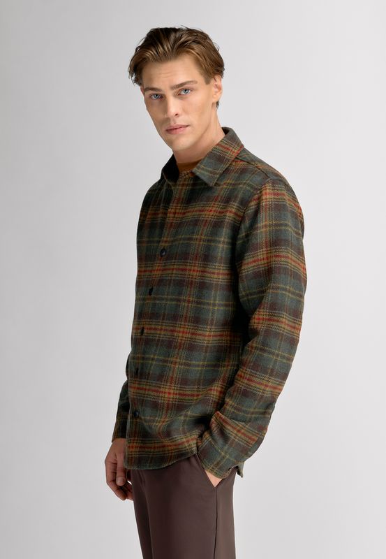 FELIX LS SHIRT Mørk Oliven